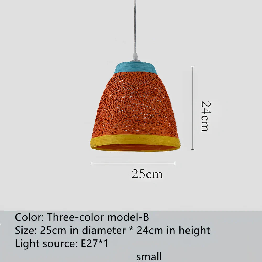 Rattan woven ball hanging lamp with adjustable 1.2m height and natural materials