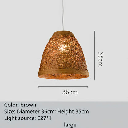 Rattan woven ball hanging lamp with adjustable 1.2m height and natural materials