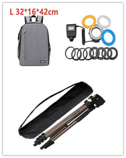 Black aluminium hydraulic PTZ camera tripod extended to 1.3m with phone holder and Bluetooth remote