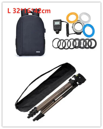 Black aluminium hydraulic PTZ camera tripod extended to 1.3m with phone holder and Bluetooth remote