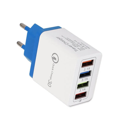Simple Luminous 4USB mobile phone charger showing four USB ports and luminous indicators