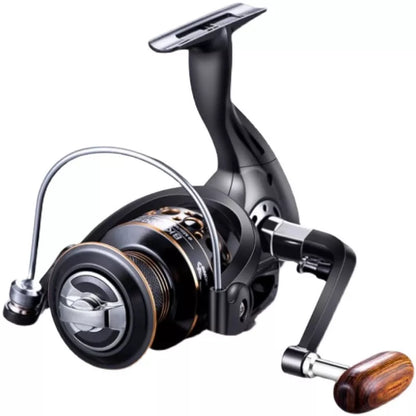 Full Metal Head Fishing Line Spinning Wheel with interchangeable handle and 13-bearing system
