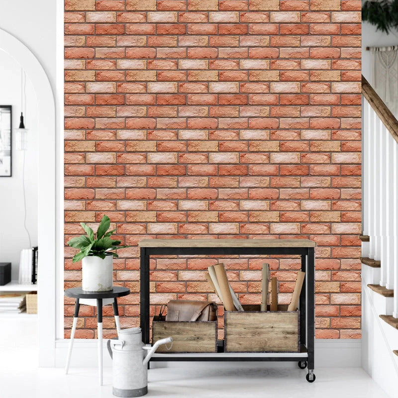 Brick wallpaper self-adhesive sticker for kitchen and bathroom walls, moisture-proof and oil-proof