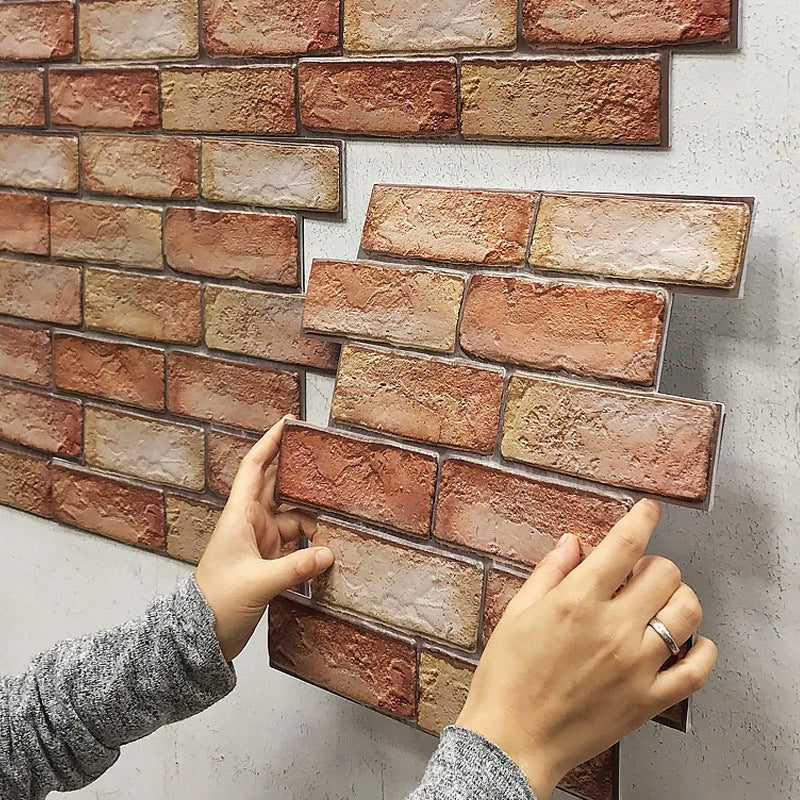 Brick wallpaper self-adhesive sticker for kitchen and bathroom walls, moisture-proof and oil-proof