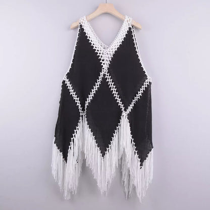 Crochet bikini cover-up dress in various colors, perfect for summer beachwear