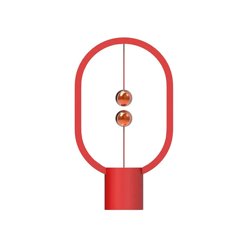 Mini smart magnetic switch USB LED table lamp with floating switch, plastic shade, 55x140x250mm