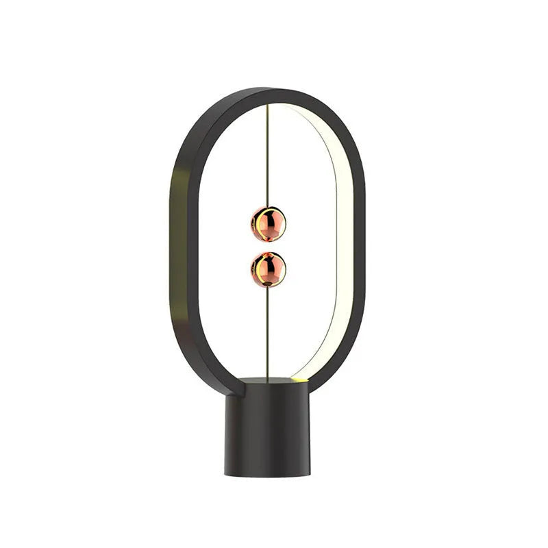 Mini smart magnetic switch USB LED table lamp with floating switch, plastic shade, 55x140x250mm
