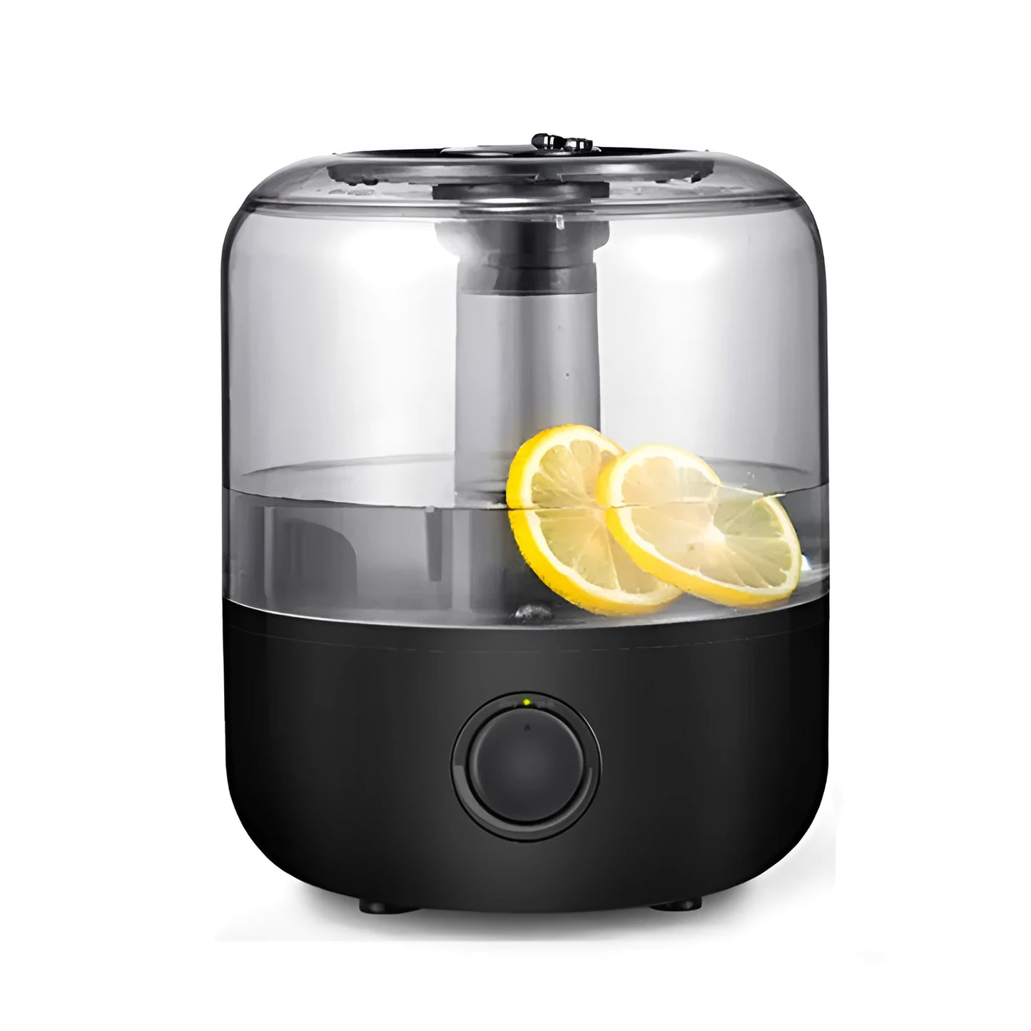 White or black ultrasonic humidifier with 3-litre capacity and compact 183x233mm dimensions for bedroom use