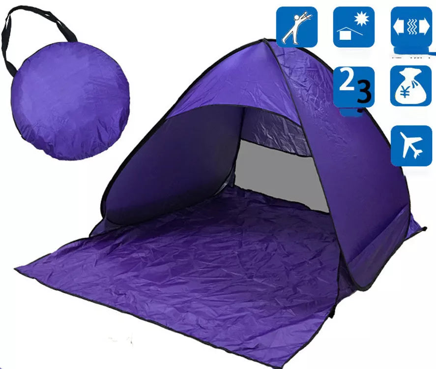 Quick setup outdoor camping tent in various colors with sunscreen protection