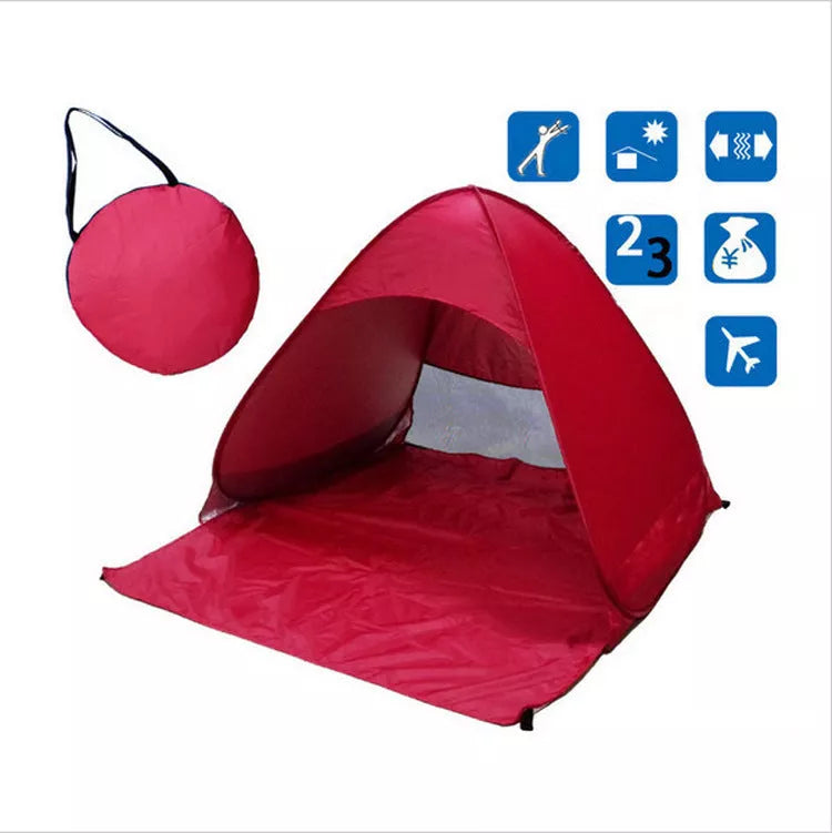 Quick setup outdoor camping tent in various colors with sunscreen protection