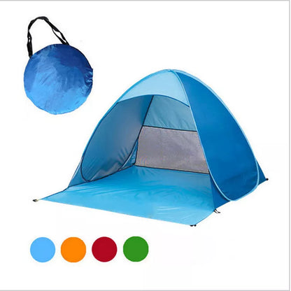 Quick setup outdoor camping tent in various colors with sunscreen protection