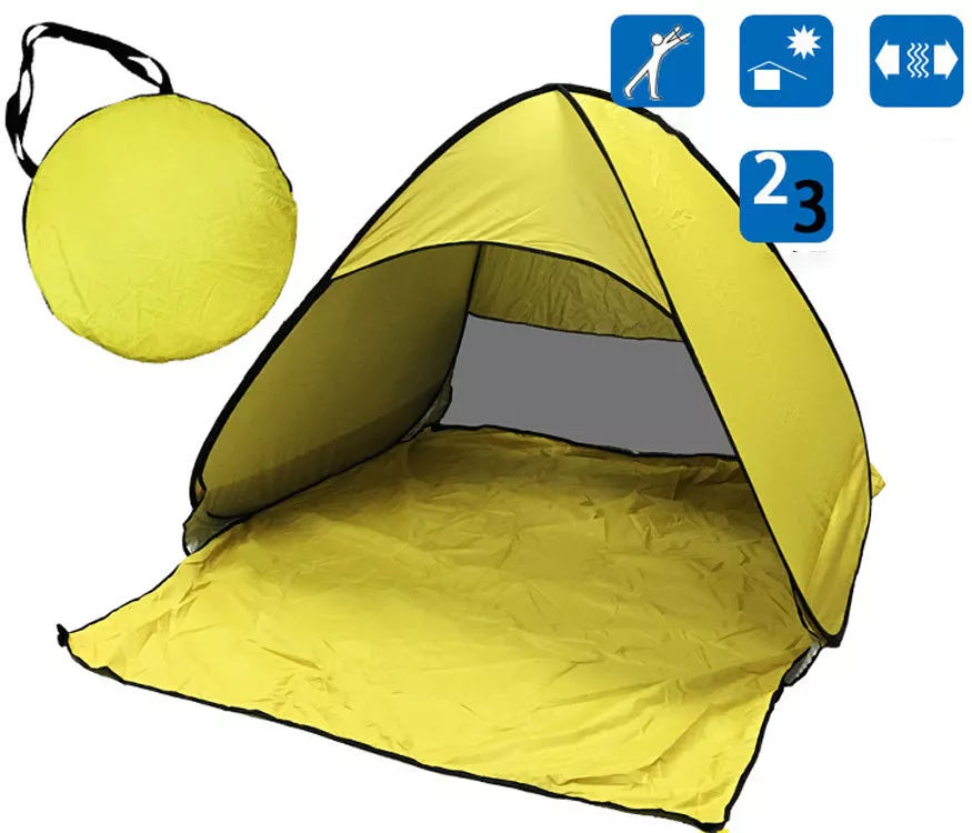 Quick setup outdoor camping tent in various colors with sunscreen protection