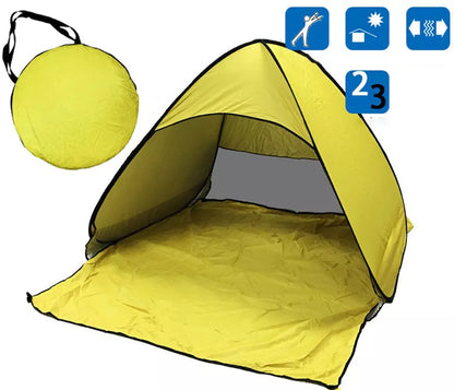 Quick setup outdoor camping tent in various colors with sunscreen protection