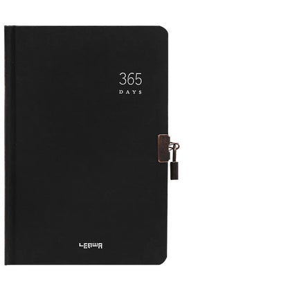 Hardcover A5 locked diary with wireless binding in beige camel colour with included lock
