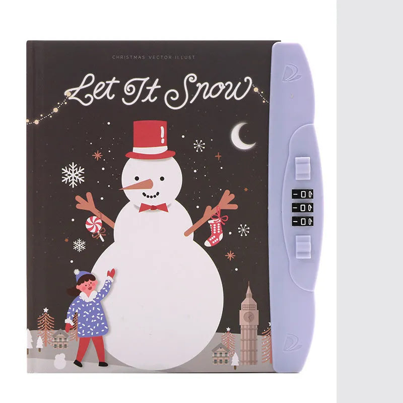 Children's lock diary notebook with combination lock showing colourful cartoon cover designs