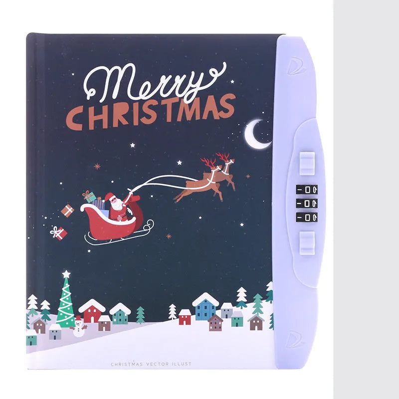 Children's lock diary notebook with combination lock showing colourful cartoon cover designs