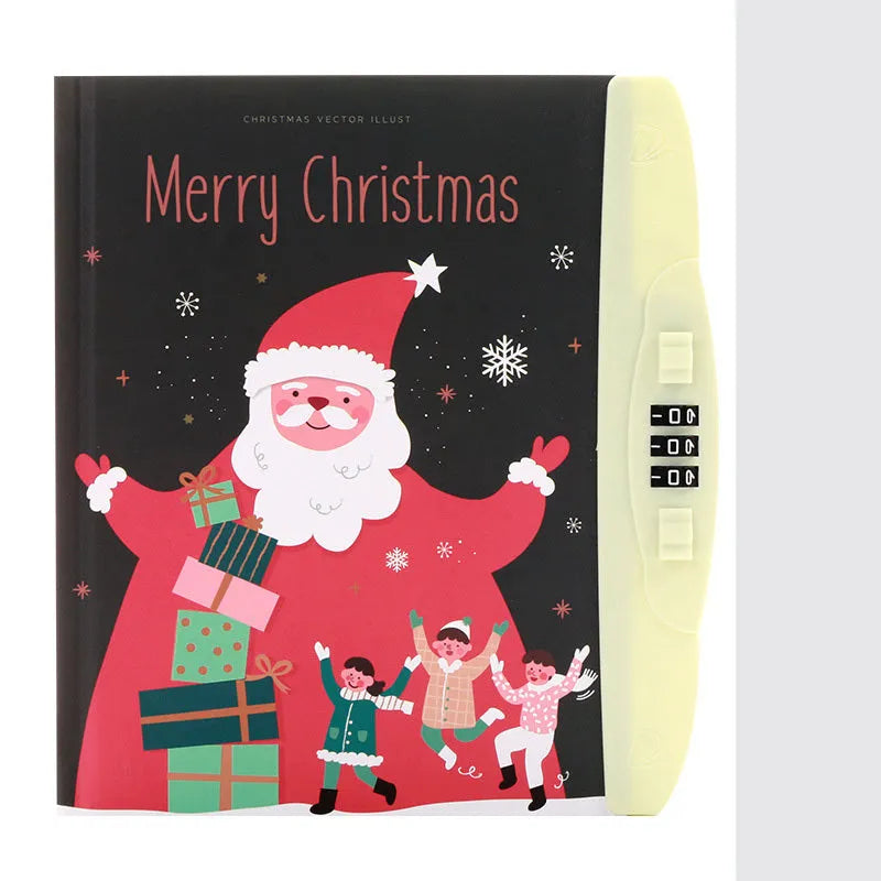 Children's lock diary notebook with combination lock showing colourful cartoon cover designs