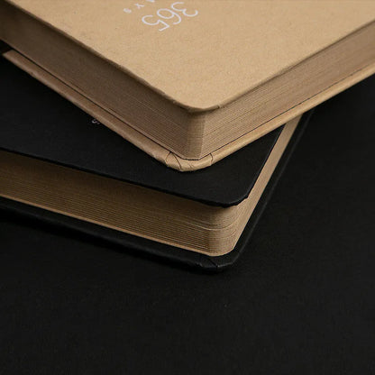 Hardcover A5 locked diary with wireless binding in beige camel colour with included lock