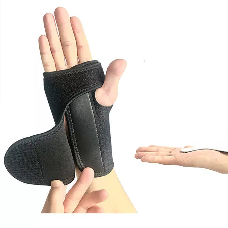 Breathable wrist hand brace for carpal tunnel and sprain support, black, 32*17.5cm