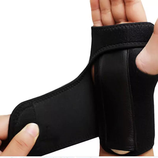 Breathable wrist hand brace for carpal tunnel and sprain support, black, 32*17.5cm
