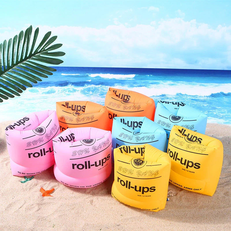 High-density PVC inflatable arm ring for swimming, 24*19cm, available in multiple colors