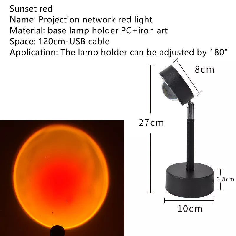 WiFi LED Sunset Projector Light with 16 color options and smart control