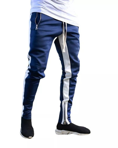 Men's cotton straight-leg pants with hit color design in various colors and sizes