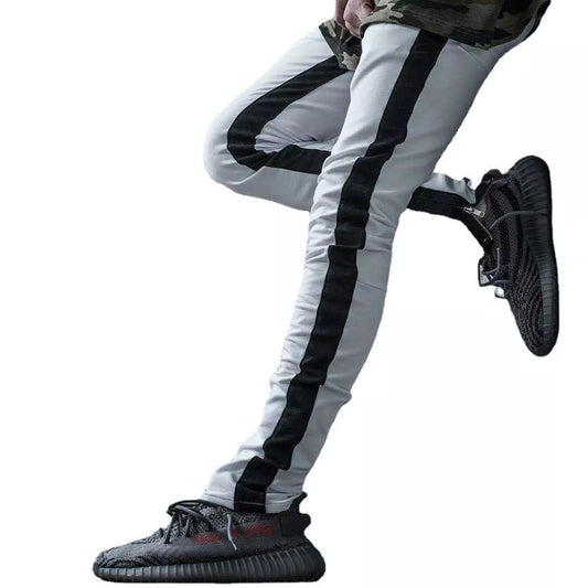 Men's cotton straight-leg pants with hit color design in various colors and sizes