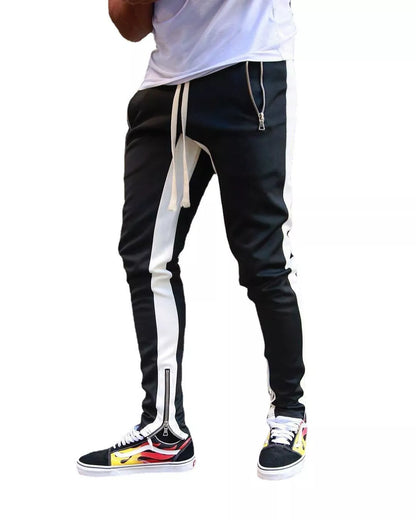 Men's cotton straight-leg pants with hit color design in various colors and sizes