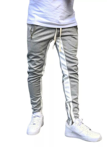 Men's cotton straight-leg pants with hit color design in various colors and sizes