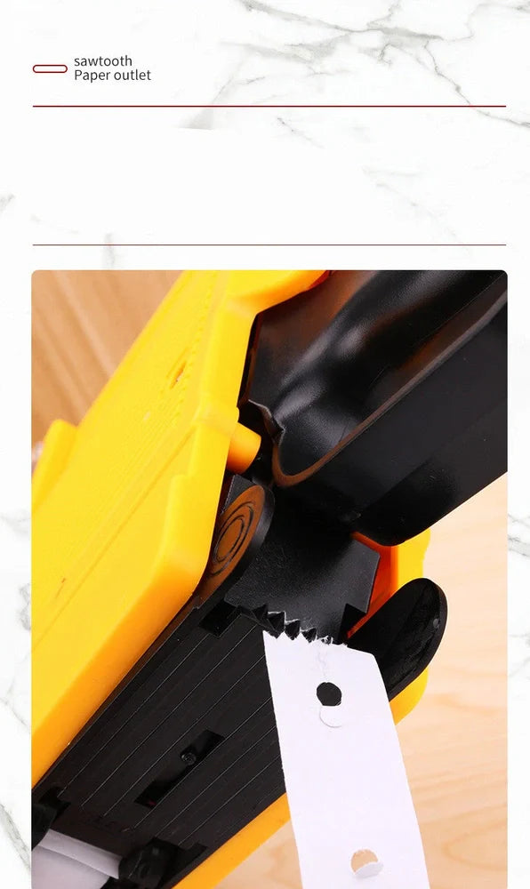 Manual price coding machine with bidirectional printing, includes ink roller and paper rolls