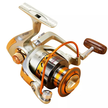 Tackle Factory EF Metal Rocker Fishing Reel with all-metal construction and 10 bearings