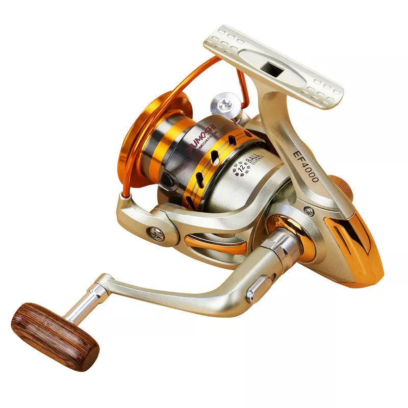 Tackle Factory EF Metal Rocker Fishing Reel with all-metal construction and 10 bearings
