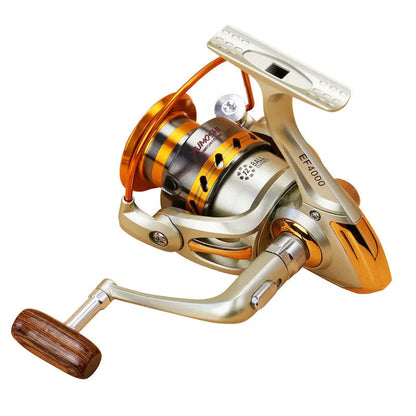 Tackle Factory EF Metal Rocker Fishing Reel with all-metal construction and 10 bearings