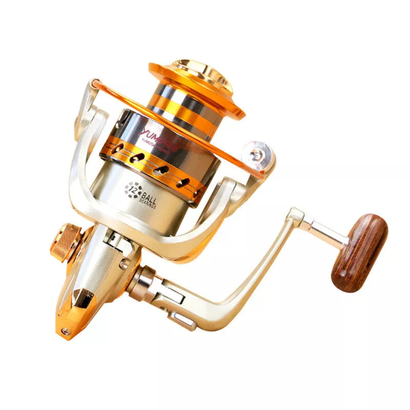 Tackle Factory EF Metal Rocker Fishing Reel with all-metal construction and 10 bearings