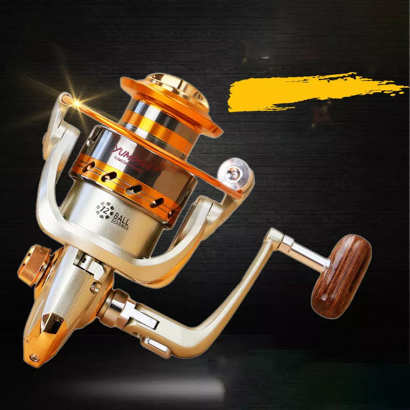 Tackle Factory EF Metal Rocker Fishing Reel with all-metal construction and 10 bearings