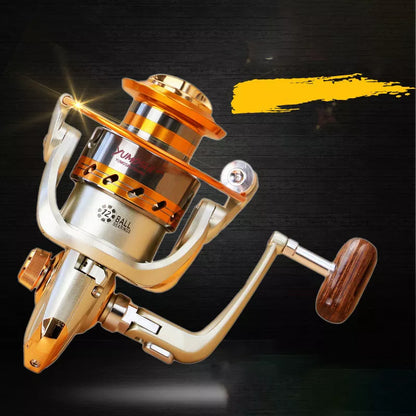 Tackle Factory EF Metal Rocker Fishing Reel with all-metal construction and 10 bearings