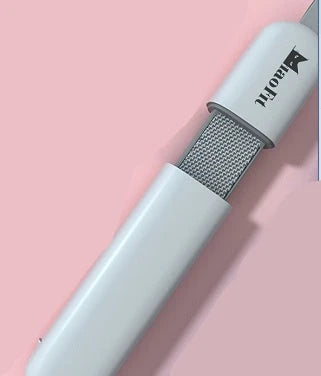 Double-sided electrostatic pet hair remover brush made of durable ABS material with polyester filament bristles