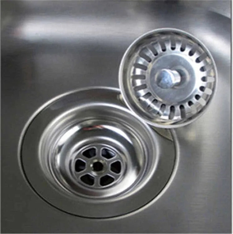 Silver stainless steel kitchen sink drainer sealing water umbrella, 79.3mm size, for leak prevention