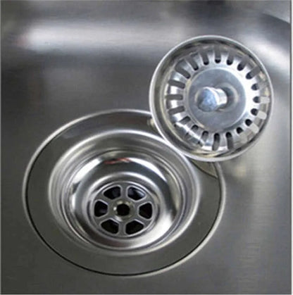 Silver stainless steel kitchen sink drainer sealing water umbrella, 79.3mm size, for leak prevention