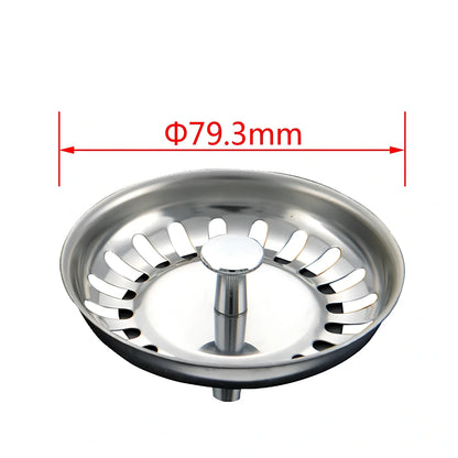 79.3mm stainless steel kitchen sink drainer sealing water umbrella on kitchen counter
