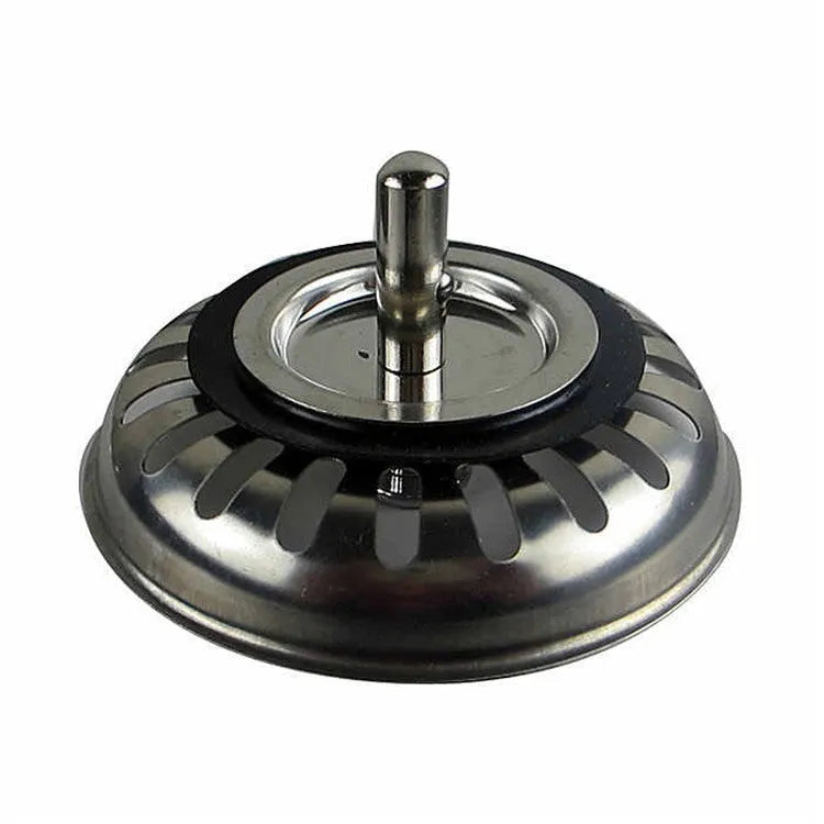 Silver stainless steel kitchen sink drainer sealing water umbrella, 79.3mm size, for leak prevention