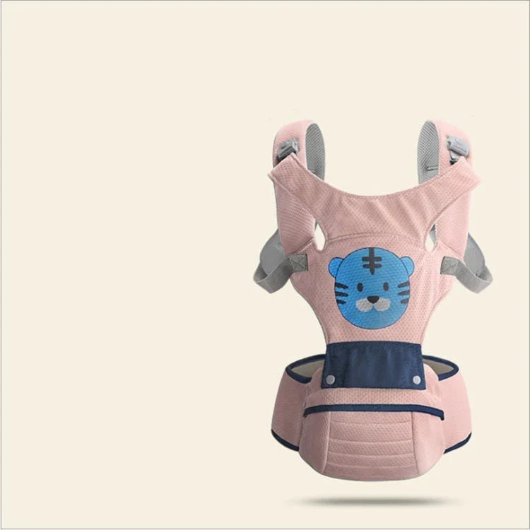Newborn baby carrier with multiple carrying positions and features for comfort and convenience