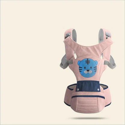 Newborn baby carrier with multiple carrying positions and features for comfort and convenience
