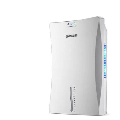 White household dehumidifier with 2.2L water tank and electronic control panel