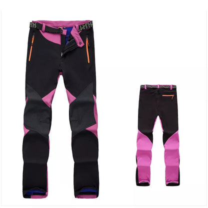 Ladies windproof waterproof soft shell cycling pants in multiple colors
