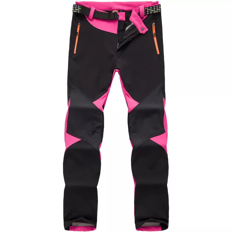 Ladies windproof waterproof soft shell cycling pants in multiple colors