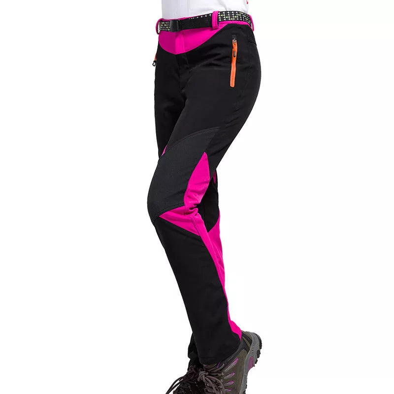Ladies windproof waterproof soft shell cycling pants in multiple colors