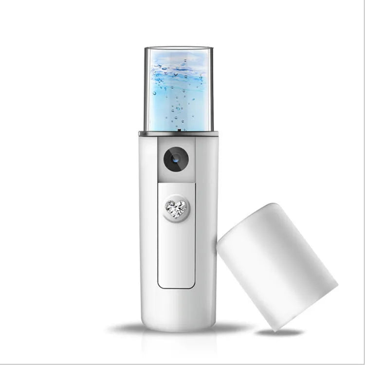 Facial LED light beauty instrument made of ABS, 165x45x46mm, USB rechargeable with 750mAh battery.