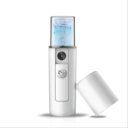 Facial LED light beauty instrument made of ABS, 165x45x46mm, USB rechargeable with 750mAh battery.